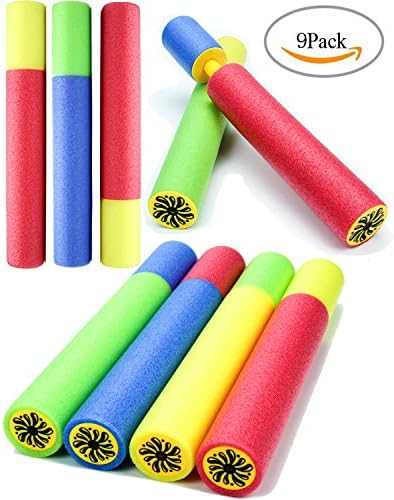 StoneSony 9 Pack Water Blaster Mini Foam Water Gun Light Weight Water Soaker Water Shooter Summer Pool Beach Water Toy