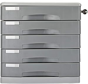 GUOXY File Storage Rack 5 Laminar Flow Metal Filing Cabinets with Locking Low Cabinets Safe Drawer Filing Cabinets for The Office Multipurpose for Home Office Use