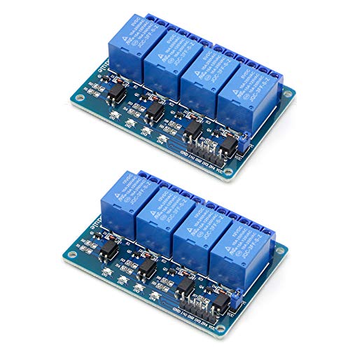 RioRand 4 Channel Relay Module DC 5V 12V with Optocoupler Isolation