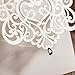 Jofanza 50pcs White Laser Cut Wedding Invitations with Rhinestone and Envelopes 5 x 7.3 Inch Lace Invitation Cards for Engagement Anniversary Quinceañera Sweet 16