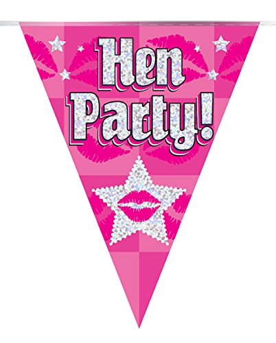 Party Bunting Hen Party Holographic Dot 11 flags 3.9m