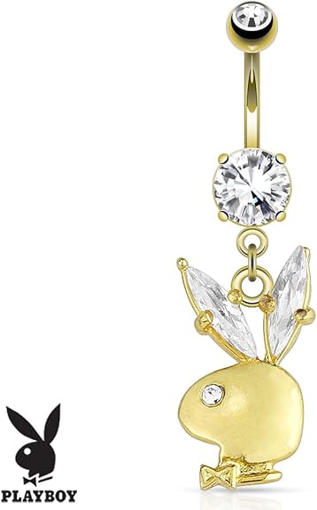 Amazon.com: West Coast Jewelry Playboy Bunny Gemmed Ear Dangle 14kt
