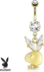 Amazon.com: West Coast Jewelry Playboy Bunny Gemmed Ear Dangle 14kt