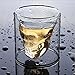 Amzdeal Wine Glass Skull Head Stemless Wine Glass Whisky Glass Set of 6 Shot Glass 2.5oz (75ml)Transparent Crystal Wine Glasses, Drink Vodka / Whisky/ Cocktail Beer Glass Valentine's Day Gifts