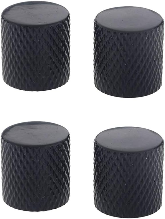 Musiclily Metric 6mm Metal Guitar Flat Top Dome Knobs Volume Tone Control Knobs for Fender Telecaster Tele Electric Guitar Precision Bass