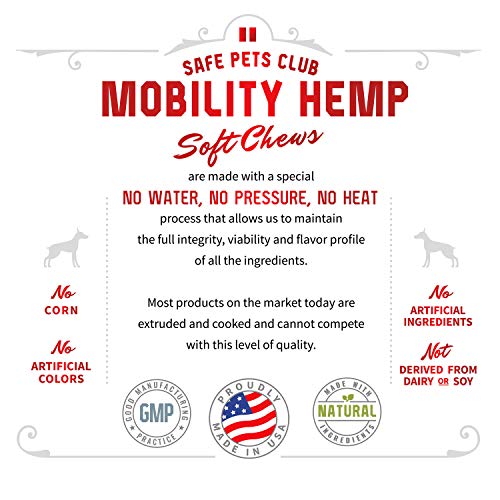 SAFE PETS CLUB Glucosamine Chondroitin for Dogs 120 Chews Made in