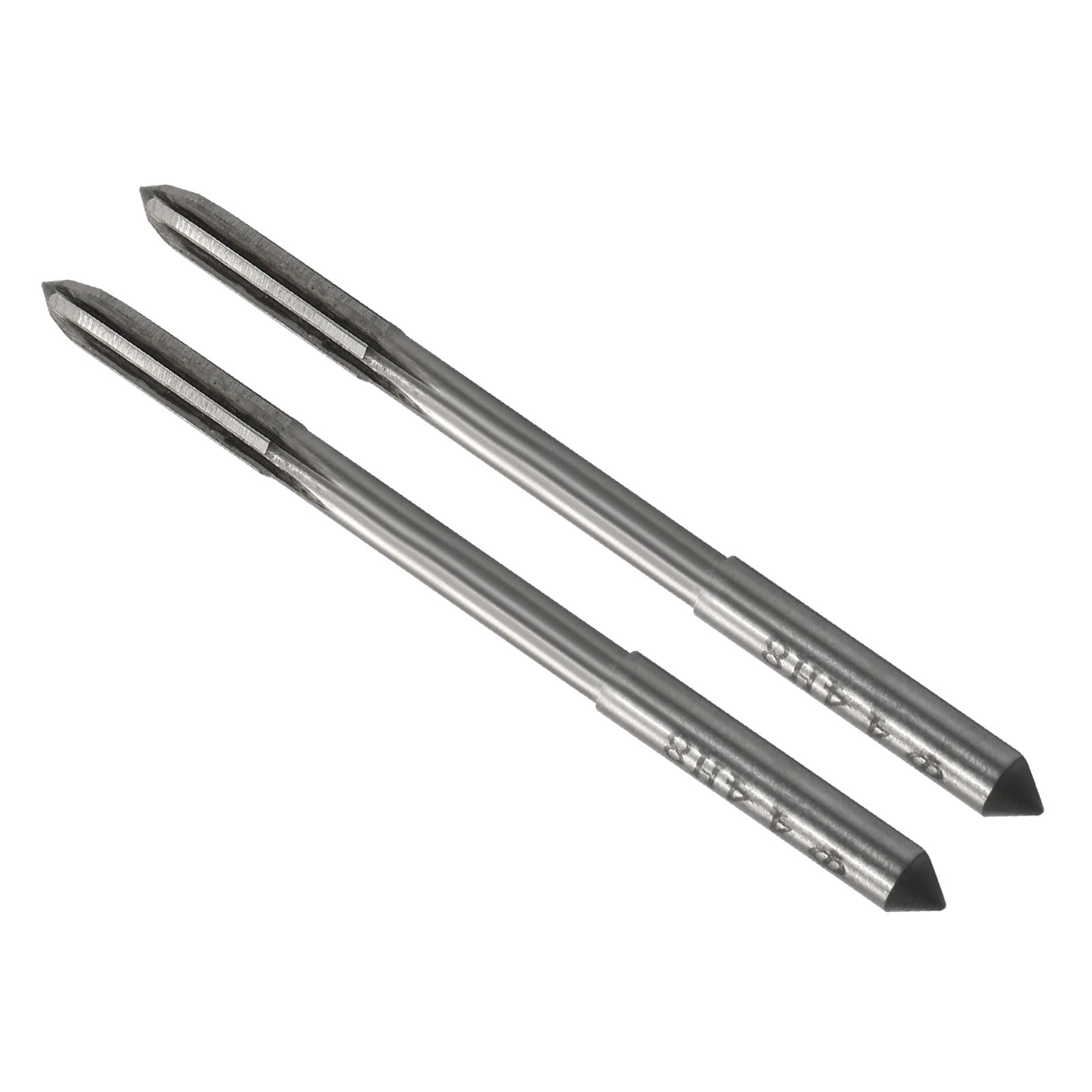 sourcing map 4.4mm Chucking Reamer, HSS Cobalt M35 Lathe Machine Reamer D4 6 Straight Flutes, Round Shank Milling Cutting Tool, for Stainless Steel Alloy Copper Metal, 2pcs