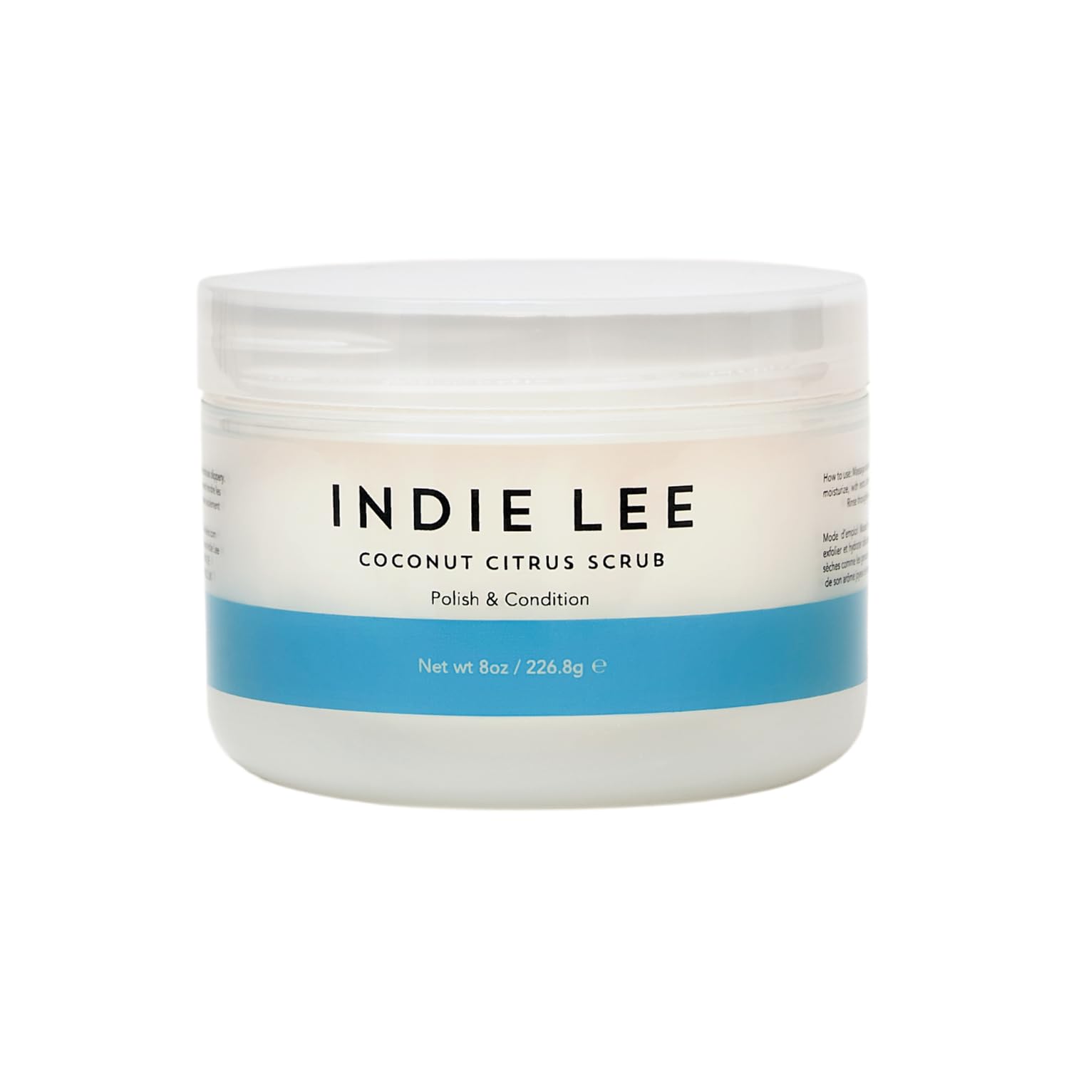 Indie Lee Coconut Citrus Body Scrub - Hydrating Shower + Bath Exfoliating Body Scrub with Cane Sugar + Jojoba Oil for Removing Dead Skin on Legs, Elbows, Hands - Great for Rough, Dry Skin (8oz/226.8g)