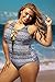 Dearlove Women's Sexy Lace Up V Neck One Piece Swimsuit Swimwear Plus Size