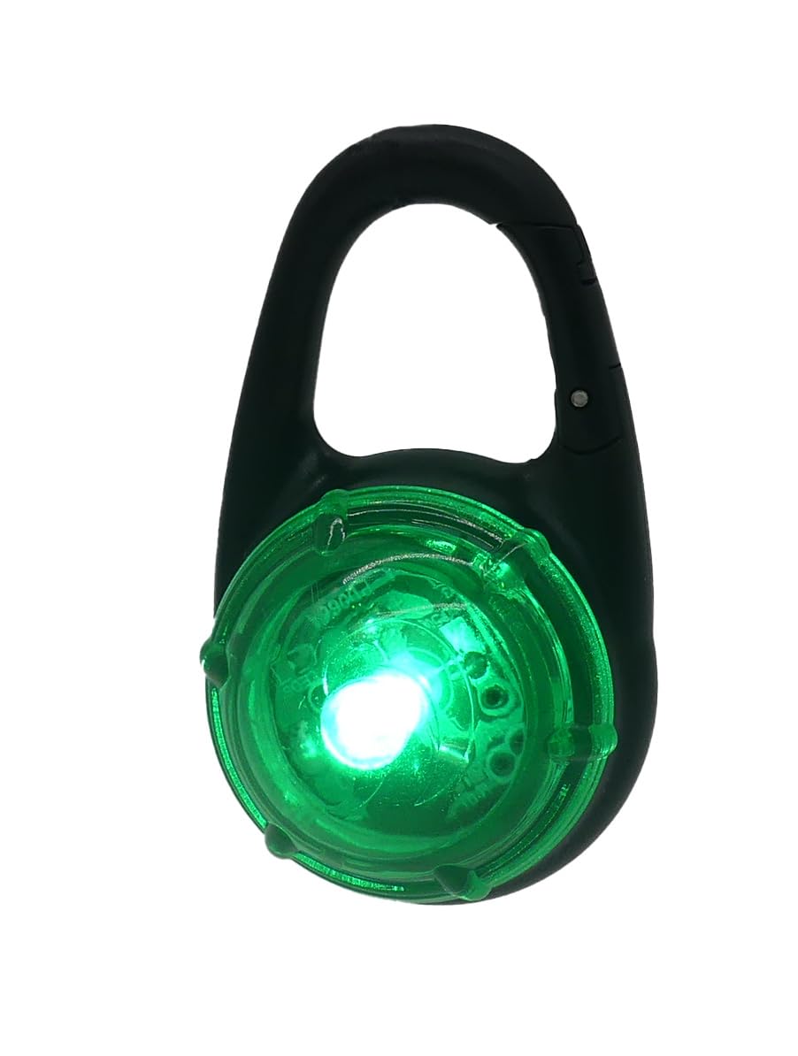 Fetch 50 Waterproof Clip-on Flashing Light | Bright LED Adventure Light for Swimming, Dog Walking and All Outdoor Activities (Green)