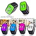 Wall Charger, Frerush 5 Pack 2A 5V Colorful Dual USB Home Plug Power Adapter for iPhone 6 6s Plus 5s se, iPad mini air, Galaxy s6 s4 note 5 4, Tablet, Sony, HTC, LG, Power Bank, Headphone