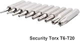 Gunpla 10 Pc Torx Bit Set 4mm Hex Shank CR-V Precision Security Bits T3-T20 view 2