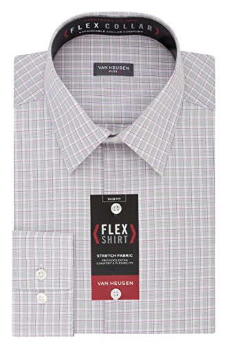 Van Heusen Mens Flex Slim Fit Plaid Point Collar Dress | Desertcart Fiji