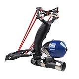 Toparchery Hunting Catapult Fishing Slingshot Kit with Shooting Rest, High Velocity Fishing Slingbow Set