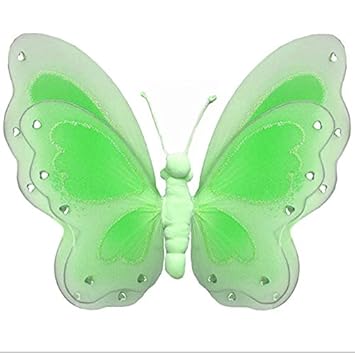 Amazon Com Nylon Butterfly Large 13 Green Painted Hanging Mesh