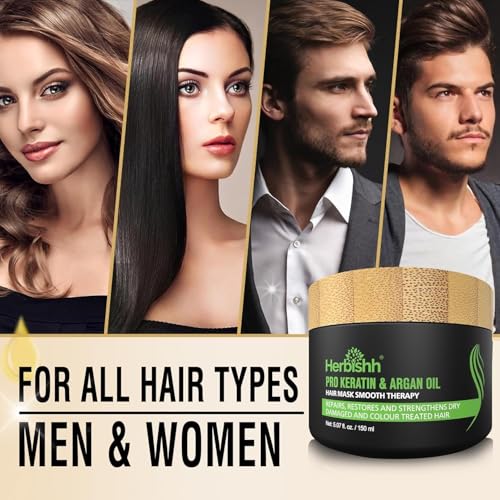 Herbishh Combo Pack-2Pcs Hair Color Shampoo + 1Pc Argan Intense Hair Mask- Dye Shampoo – Colors In Minutes – Long-Lasting Color– 500 Ml (Light Brown)