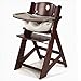 Keekaroo Height Right Highchair with Insert & Tray - Vanilla - Mahogany Base