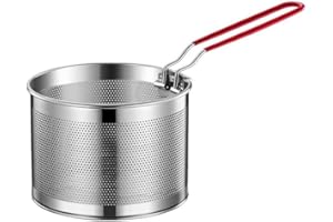 Stainless Steel Pasta Strainer Basket With Removable Handle, Vegetable Steamer Insert For Pot, Fits 2Qt 3Qt Saucepan For Boil