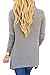 MINSNOWLER Womens Long Sleeve Sweatshirts Tassel Hem Sweater Solid Coat Outwear grey xl