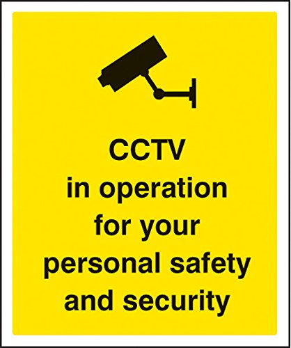 Caledonia Signs 81712H Sign, CCTV In Operation For Personal Safety And Security