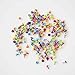 200pcs Mixed Color Metal Brad Paper Fastener for Scrapbooking Craft 8mm,bright