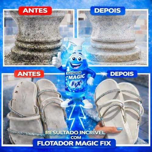 Flotador Multiuso Spray, Limpeza Instantânea Pesada, Limpador de Sofá, Removedor de Gordura e Mofo Magic Fix 1L