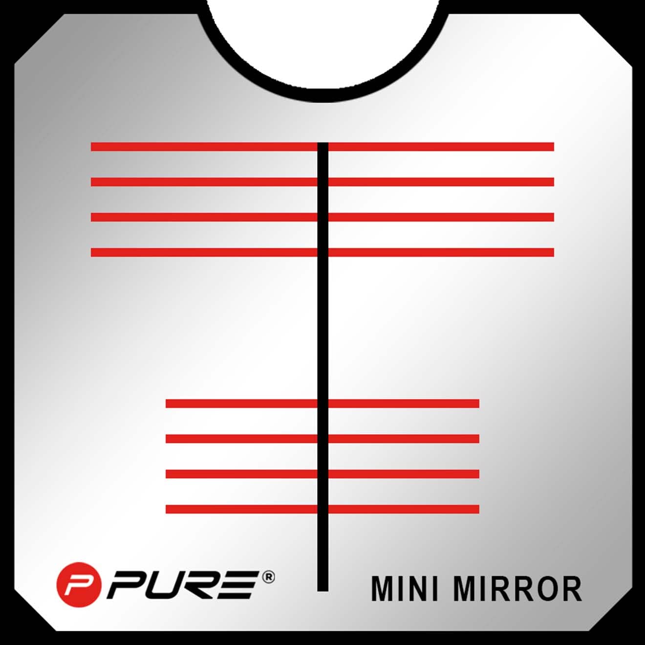 Pure2Improve - Golf Putting Mini Mirror - Portable Golf Training Aid - Improve Putting Stroke, Eye Placement, Shoulder Alignment, Posture Alignment