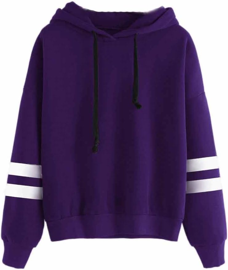 Hoodies for Women Crop Top Long Sleeve Sweatshirt Printed Lady Patchwork Shirt Jumper Pullover Tops Blouse