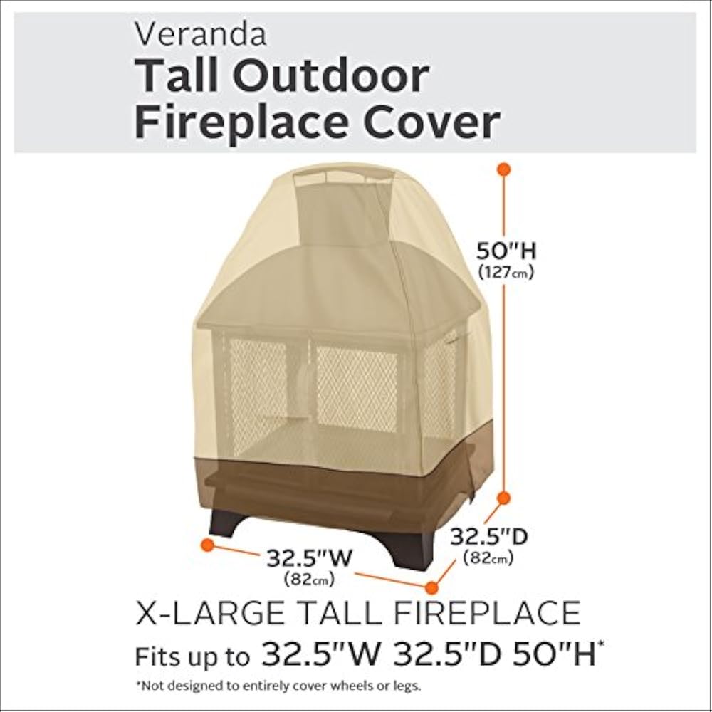 Veranda Square Outdoor Fireplace Cover, XTall Garden & eBay