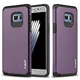 Samsung Galaxy Note 7 Case, J&D [ArmorBox] [Dual Layer] Hybrid Shock Proof Protective Rugged Case for Samsung Galaxy Note 7 - Purple