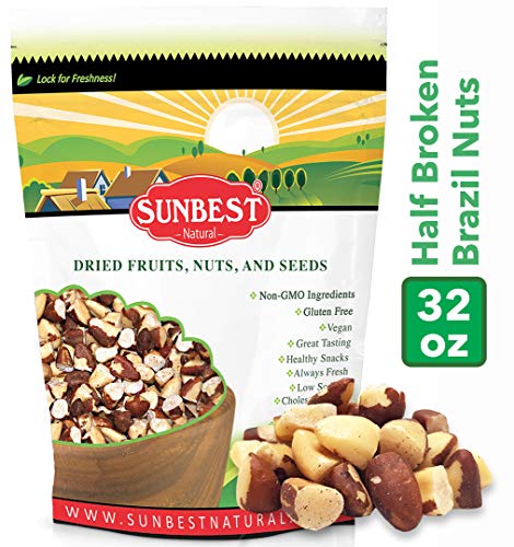 Sunbest Natural - Brazil Nuts, Unsalted Nuts for Snacking, Baking, and Cooking, Non-GMO and Vegan Snacks for Adults…