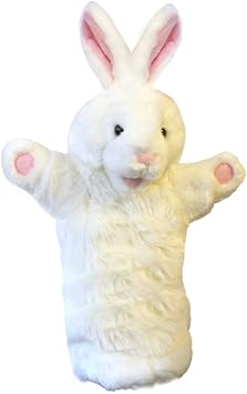 white rabbit puppet