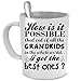 Best Grandkids Coffee Tea Mug - Best Gift For Grandma & Grandpa! 11oz Ceramic Cup Unique Gifts For Grandparents! Father's & Mother's Day, Christmas, Birthday Special Present! New Funny Mugs By Muggies