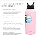 Simple Modern 18 oz Summit Water Bottle with Straw Lid - Gifts for Kids Hydro Vacuum Insulated Tumbler Flask Double Wall Liter - 18/8 Stainless Steel -Twilight