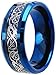 King Will 8mm Sliver Dragon Scale Tungsten Carbide Ring Purple Carbon Fibre Inlay Wedding Ring Comfort Fit 7.5