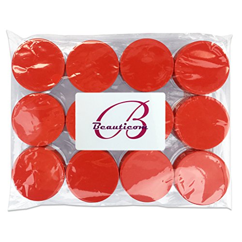 Beauticom 24 Pieces 20G/20ML Round Clear Jars with RED Lids for Lotion, Creams, Toners, Lip Balms, Cosmetic Makeup Samples - BPA Free