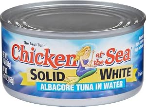 Image of Chicken Of The Sea albacore tuna in water, solid white, 7-oz 8 pk Cans