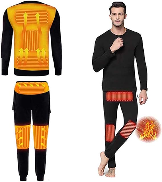 Men's Heated Underwear Thermal Set, USB Insulated Heated Underwear