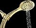 Aquarius Gold Shower Head With Handheld Sprayer, 6 Spray Settings High Pressure Polished Brass Showerhead With Hose (Extra Long) & Adjustable Brass Ball Bracket Kit, Shower Head Gold Finish