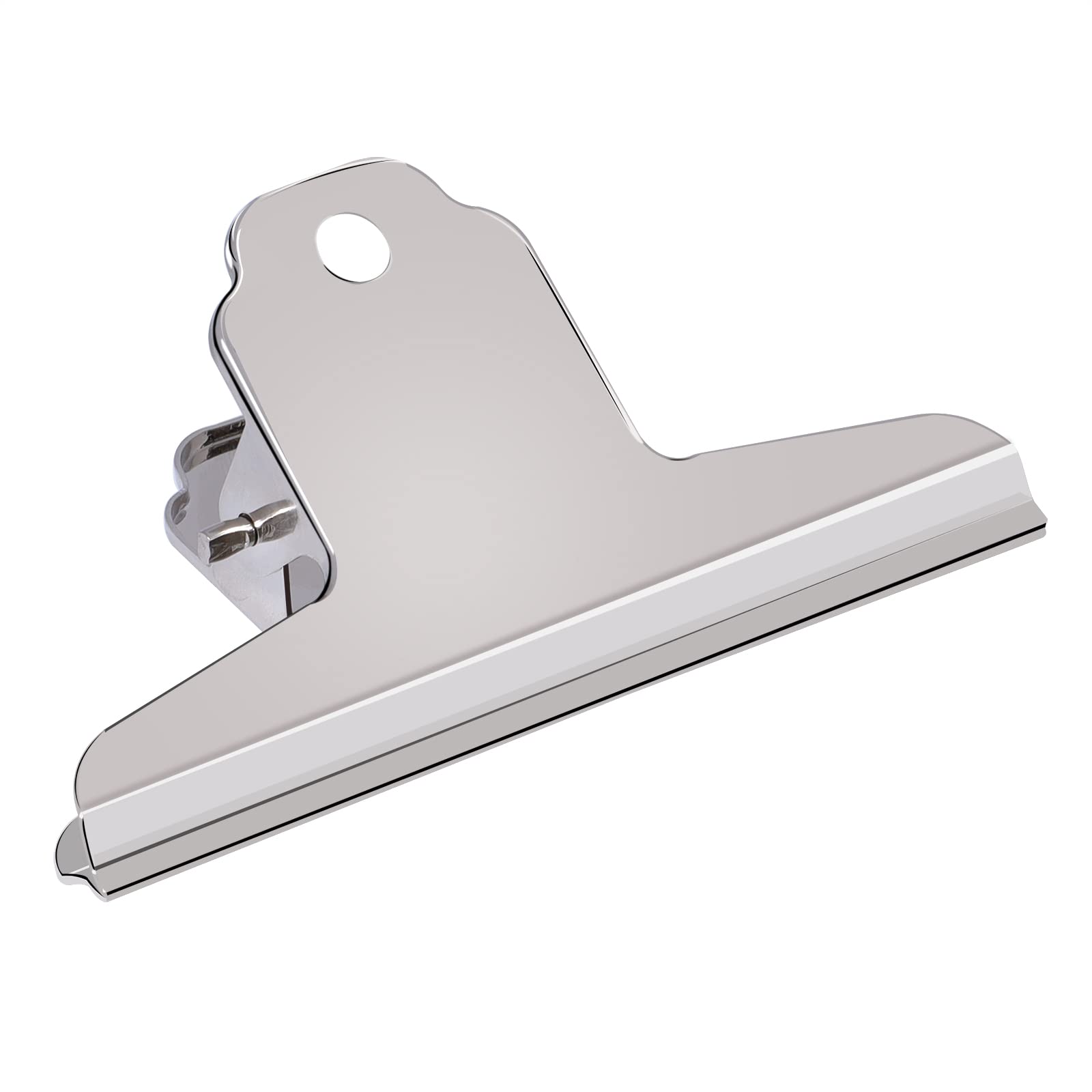 GUOKOFF 12 Pack Large Bulldog Clip, 160mm Metal Hinge Clip, Large Binder Clips, Metal Binder Paper Clips, Silver Stainless Steel Binder Paper File Clamps for Office School
