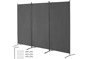 VEVOR Room Divider, 3 Panels Room Divider, Folding Privacy Screen and Portable Partition Divider for Room Separation, Freesta