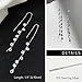 OwMell 925 Sterling Silver Tassel Drop Earrings Long CZ Droplet Dangle Threader Earrings for Women