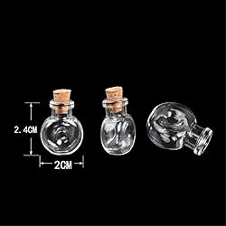 TAI DIAN Mini Glass Bottles Pendants XO Shape Small