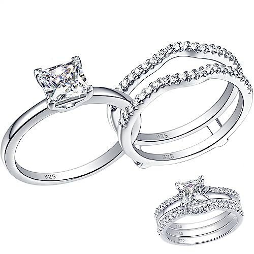 SHELOVES Princess CZ Wedding Ring Guard Rings