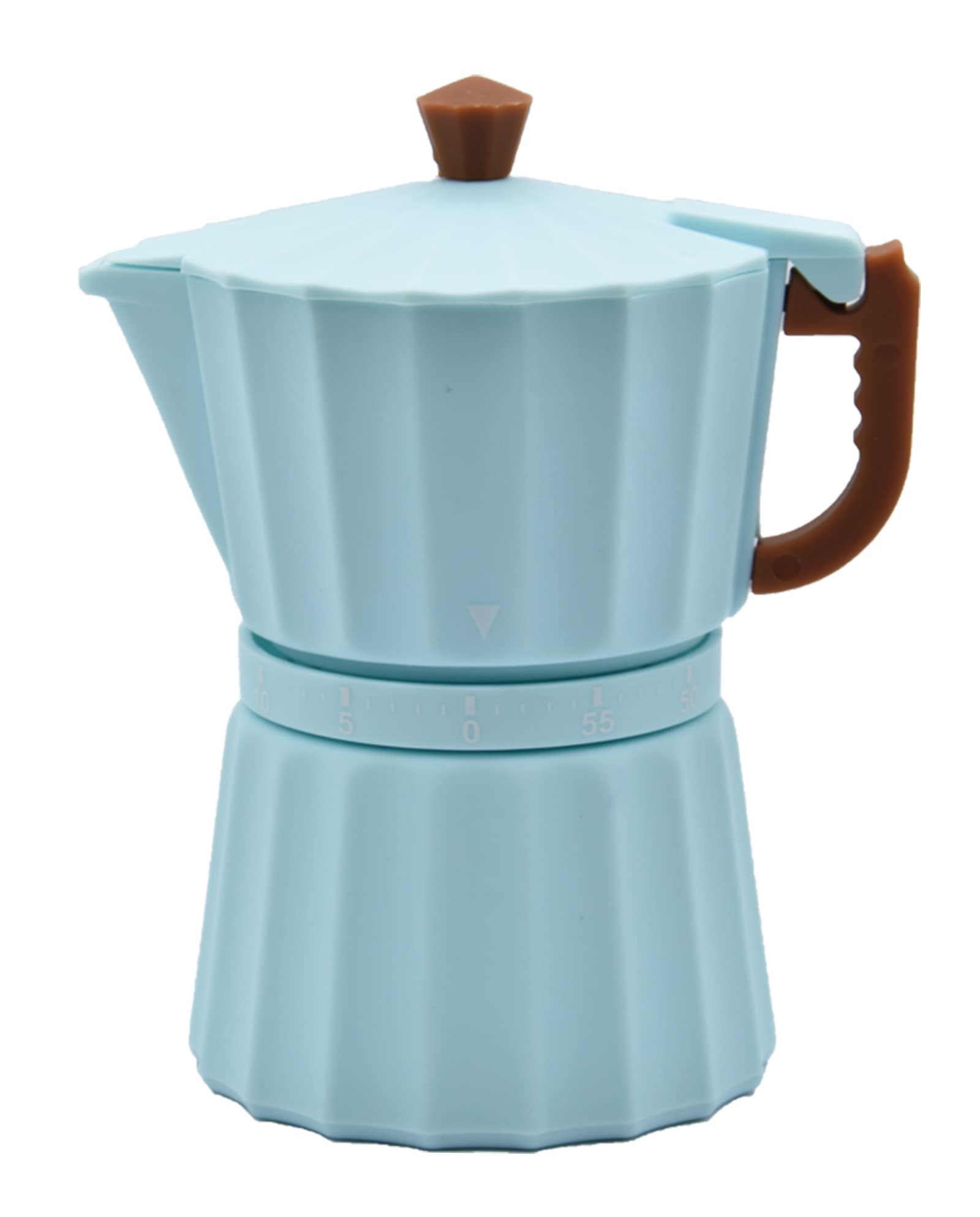 Ranvi Cute Mechanical Kitchen Timer Creative Style Timer Reminder 60 Minutes Timer(Mocha Pot)