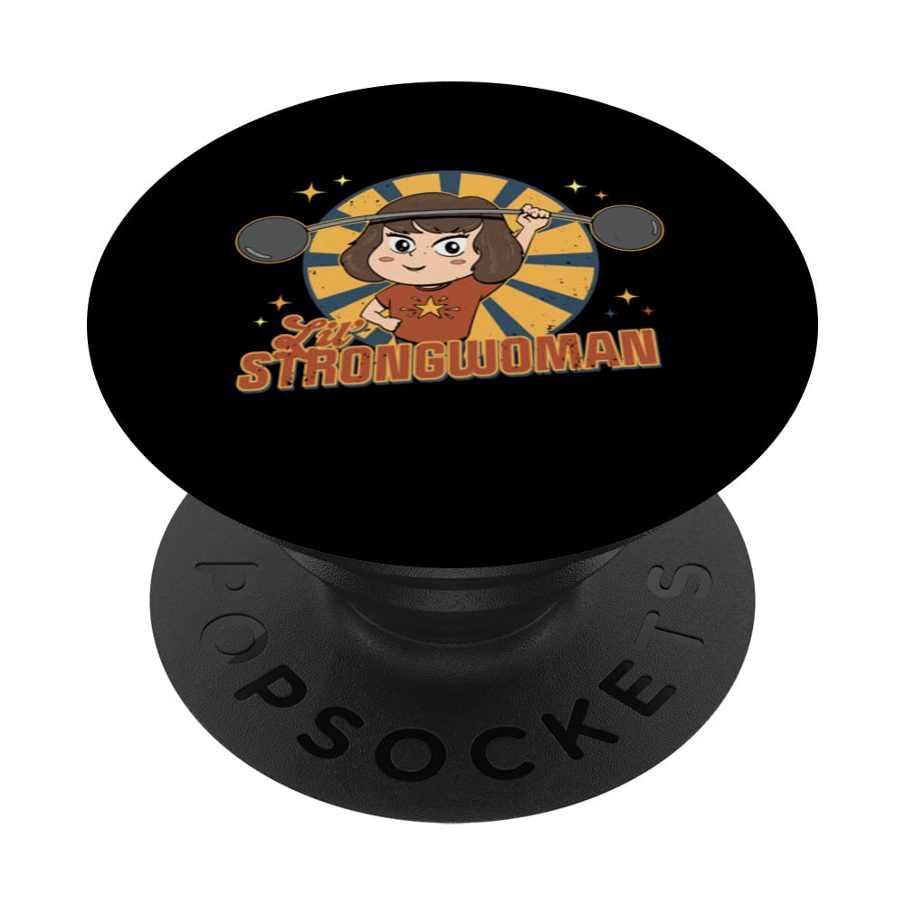 Lil´ Strongwoman Design for a Circus Kid Girl PopSockets Adhesive PopGrip