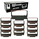 Gorilla Supply Ink Ribbon ERC 30 34 38 B/R Compatible for ERC38 NK506 (12-PK, Black Red)