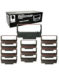 Gorilla suministro cinta de tinta ERC 30 34 38 B R COMPATIBLES para erc38 nk506 (12-Pk, Negro y Rojo)