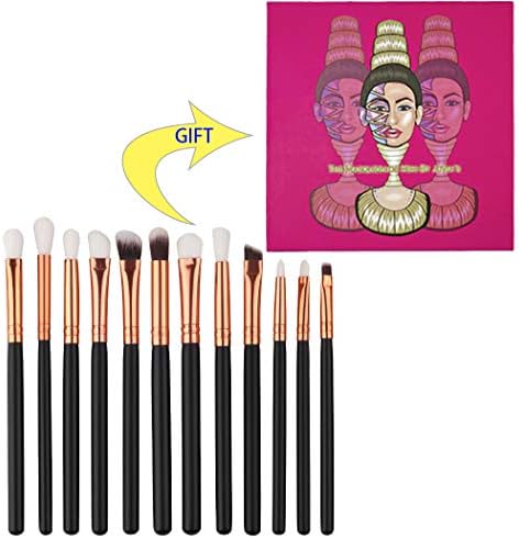 Makeup Brushes 12 PCs Premium Synthetic Kabuki Cosmetics Foundation Powder Concealers Eye Shadows Makeup Brush Sets (Free The Masquerade Palette)