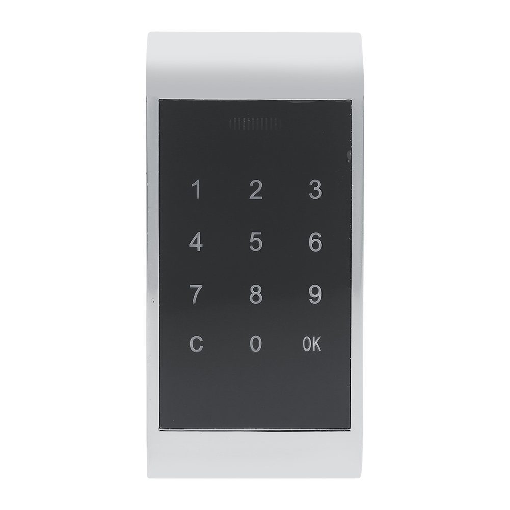 Touch Keypad Password Key Access Lock, Digital Electronic Security Cabinet Coded Locker Lock Key Touchscreen(Silver)